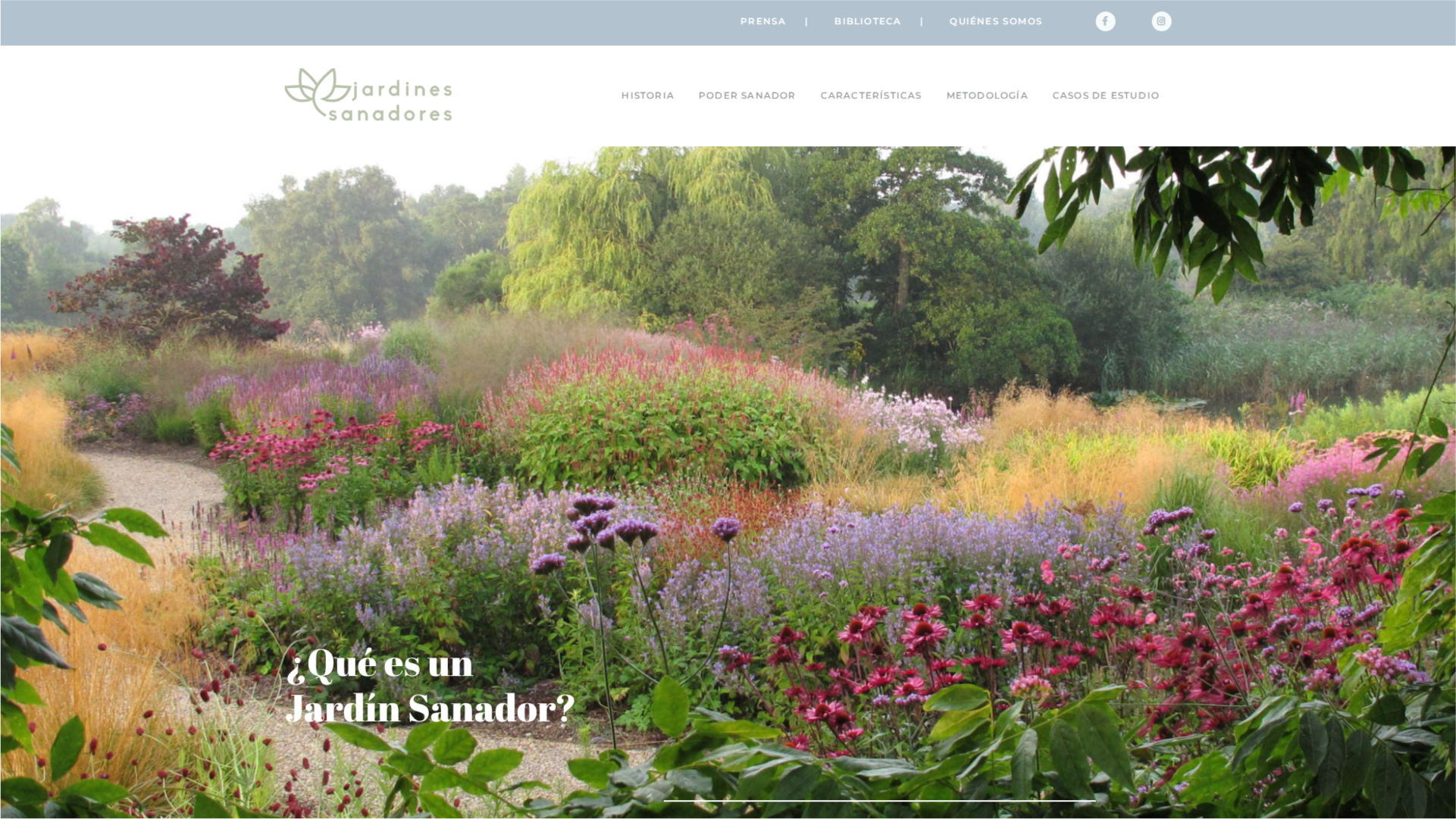 Diseño web institucional para diseño de jardines sanadores y terapéuticos en Chile – Proyecto jardines Sanadores desarrollado en WordPress