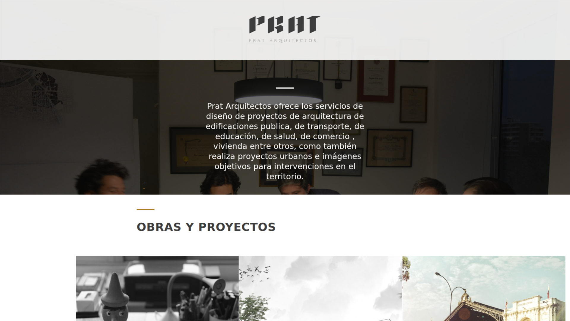 Diseño web institucional empresa de arquitectura en Chile – Proyecto Prat Arquitectos desarrollado en WordPress